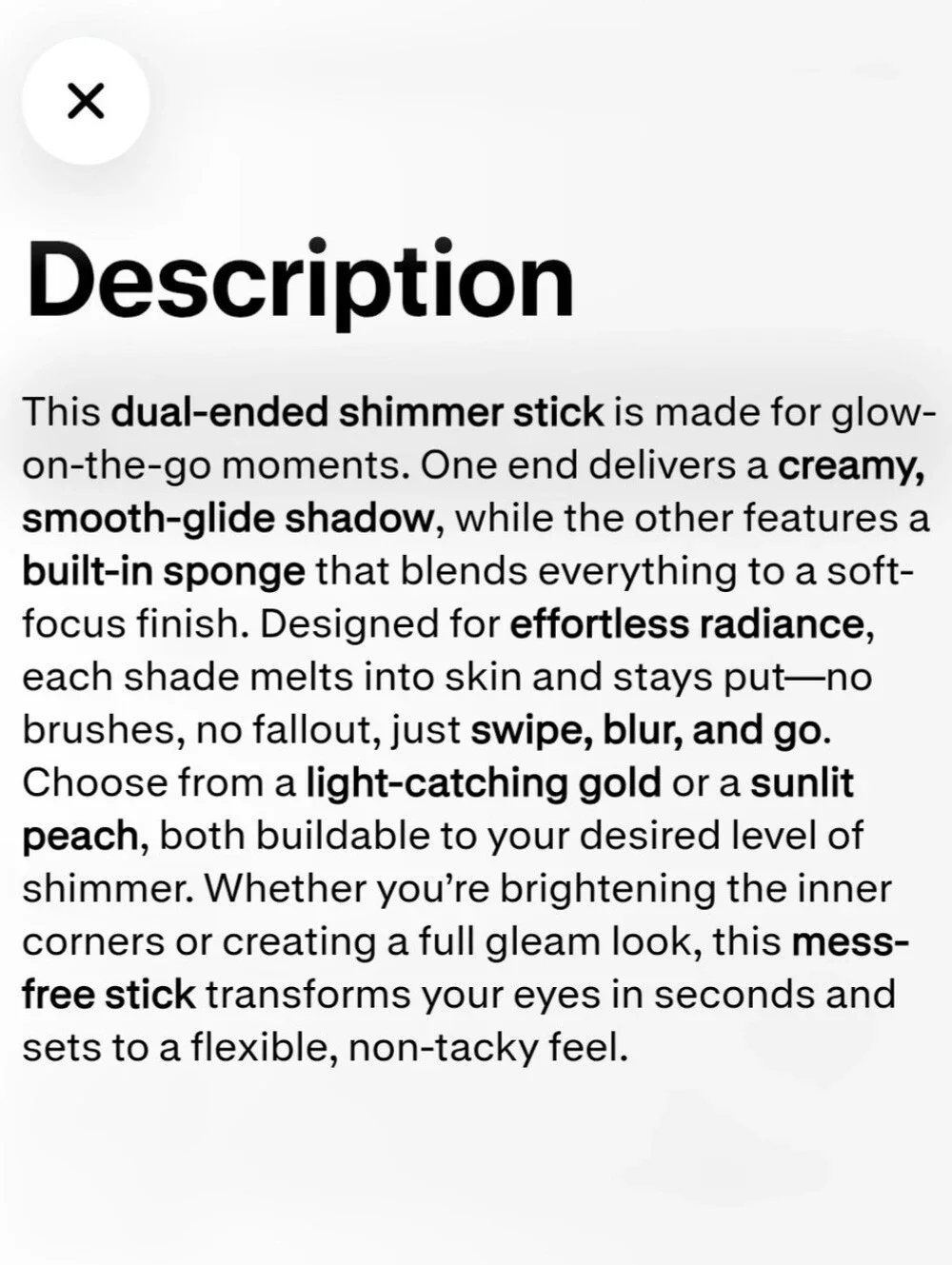 Dear Midnight Atelier Dual Ended Eyeshadow Stick & Blender Shade: Peach Bellini